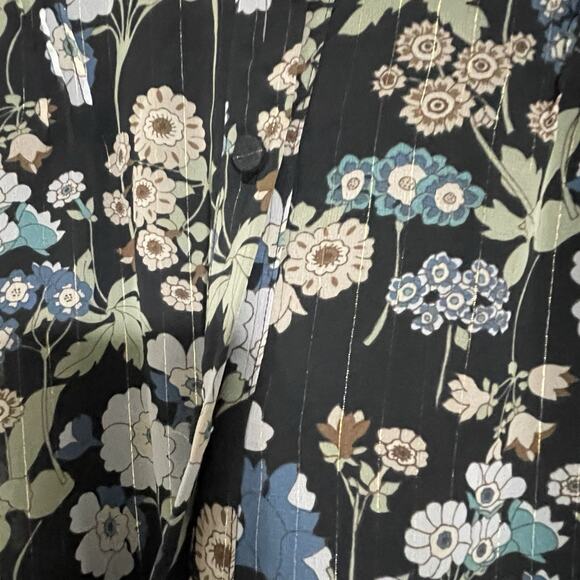 Bianca Balti The Sycamore Mini Maternity Dress Size 2 Black Teal Floral Boho NWT - Picture 5 of 16